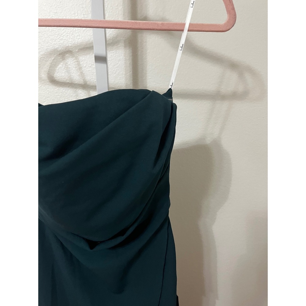 NWT Lulus Marvelous Entrance Emerald Green Pleated Strapless Maxi Dress XS - Picture 7 of 11
